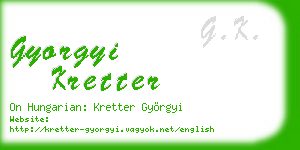 gyorgyi kretter business card
