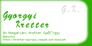 gyorgyi kretter business card
